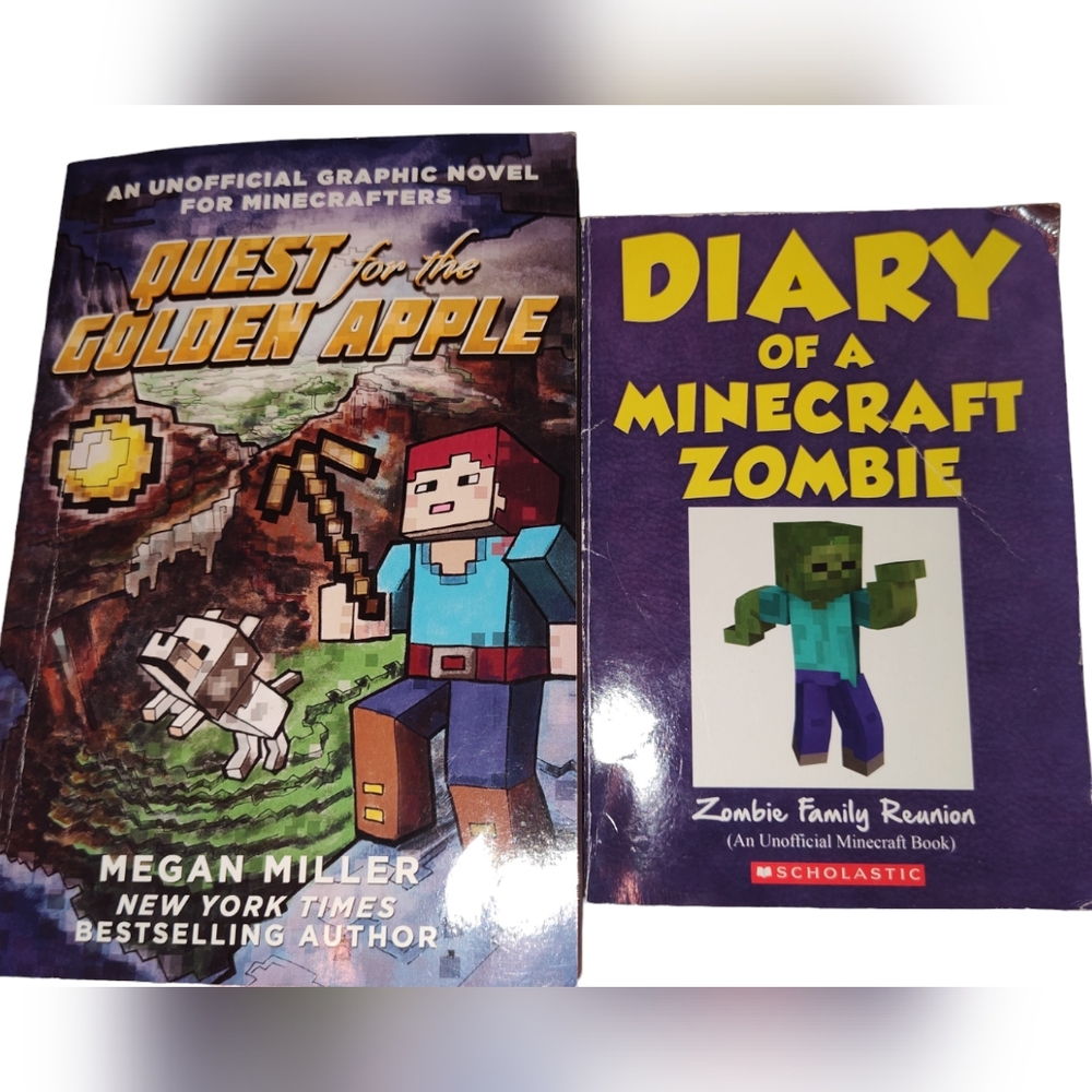 Minecraft Scholastic Paperback Books Set of Two